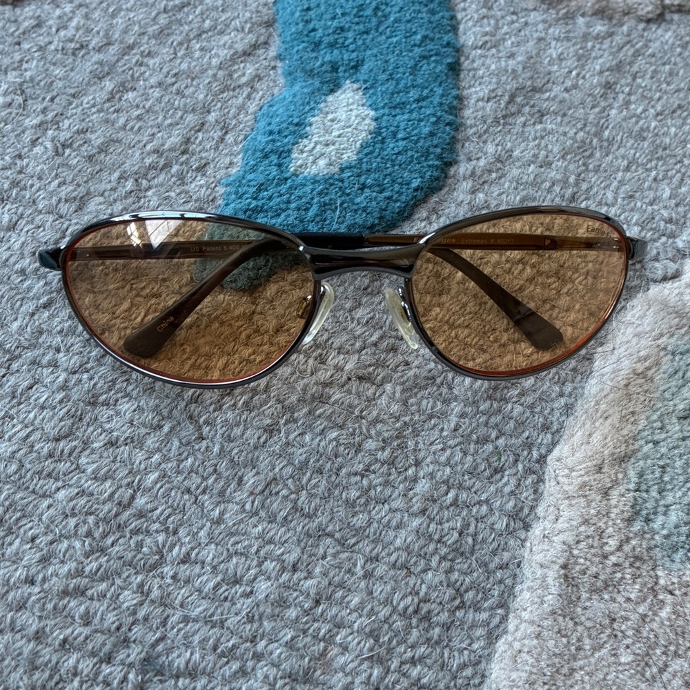 Vintage Eagle Eyes yellow lense Eyewear with Silver Detailing
